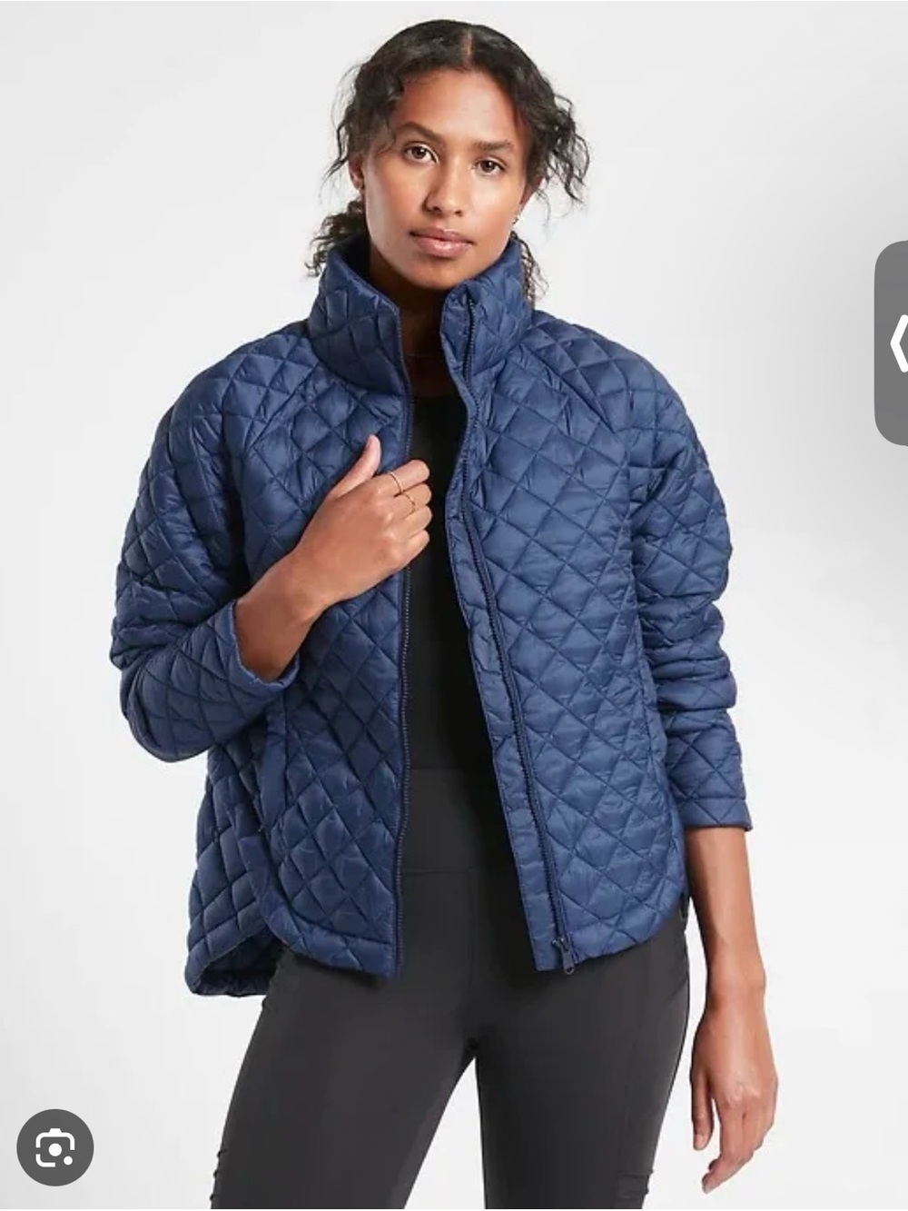 Athleta Whisper Featherless Jacket - small blue